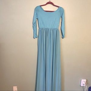 Blue maternity photo dress